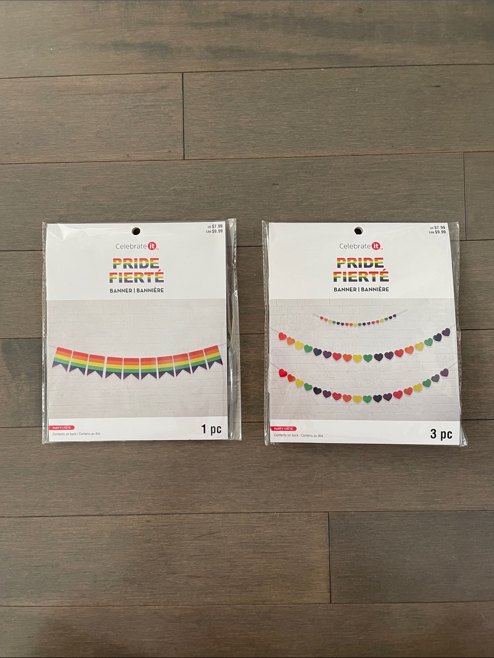 Celebrate It Pride Banner Pack - Rainbow Hearts & Flags